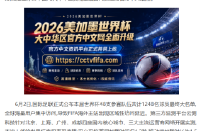世界杯官网：2026美加墨世界杯大中华区官方中文网全面升级