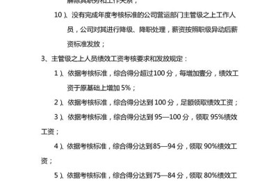 绩效工资考核办法(绩效工资考核办法细则)