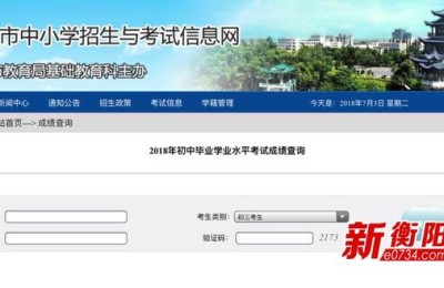 衡阳市中考成绩查询(衡阳市中考成绩查询网)