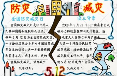 5 12防灾减灾日手抄报(512防灾减灾日手抄报内容口诀)